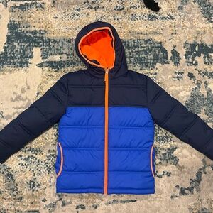 Faded Glory Kids Puffer Jacket - Blue and Orange